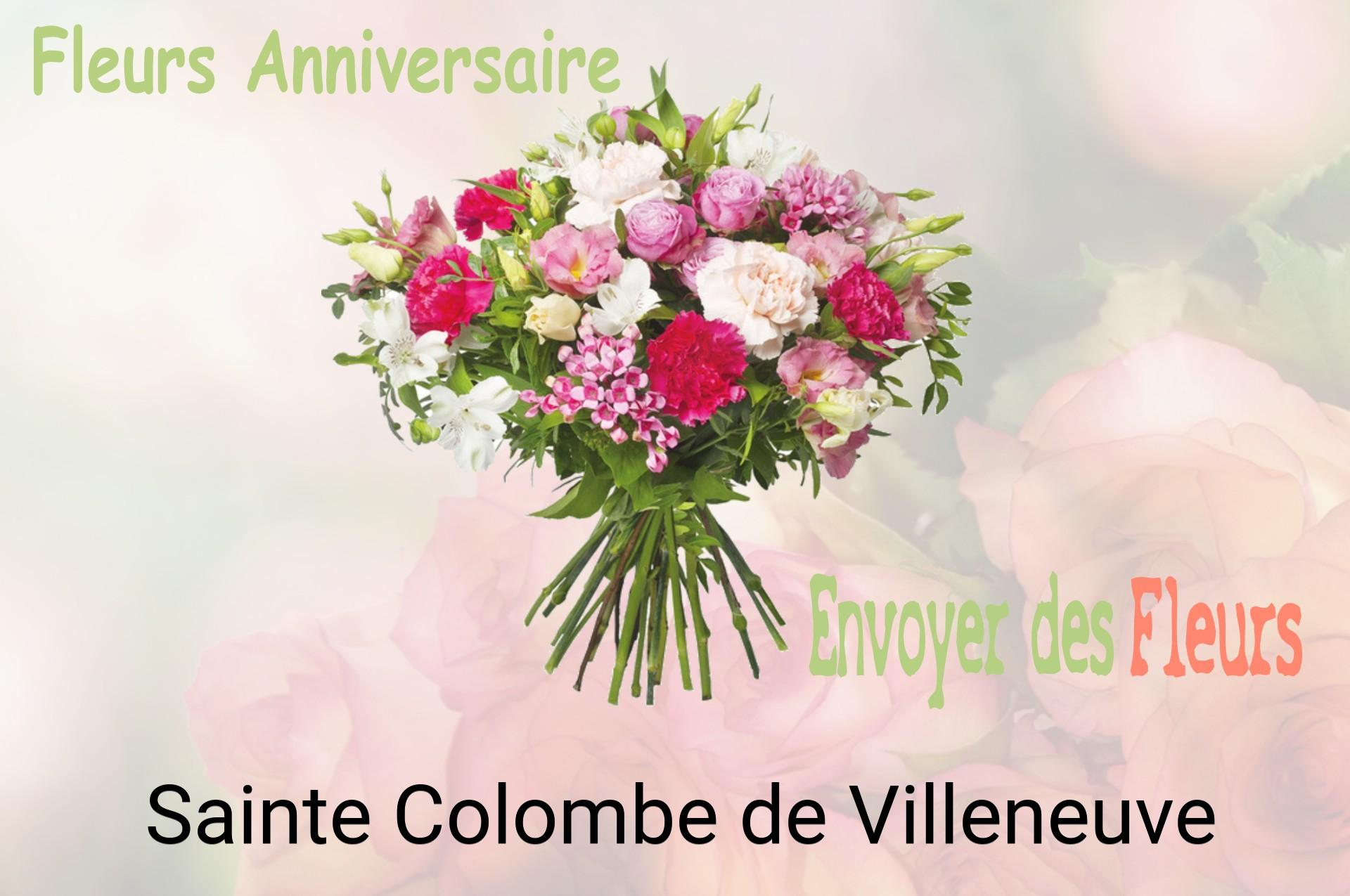 Bouquet de fleurs d’anniversaire livré à Sainte-Colombe-de-Villeneuve
