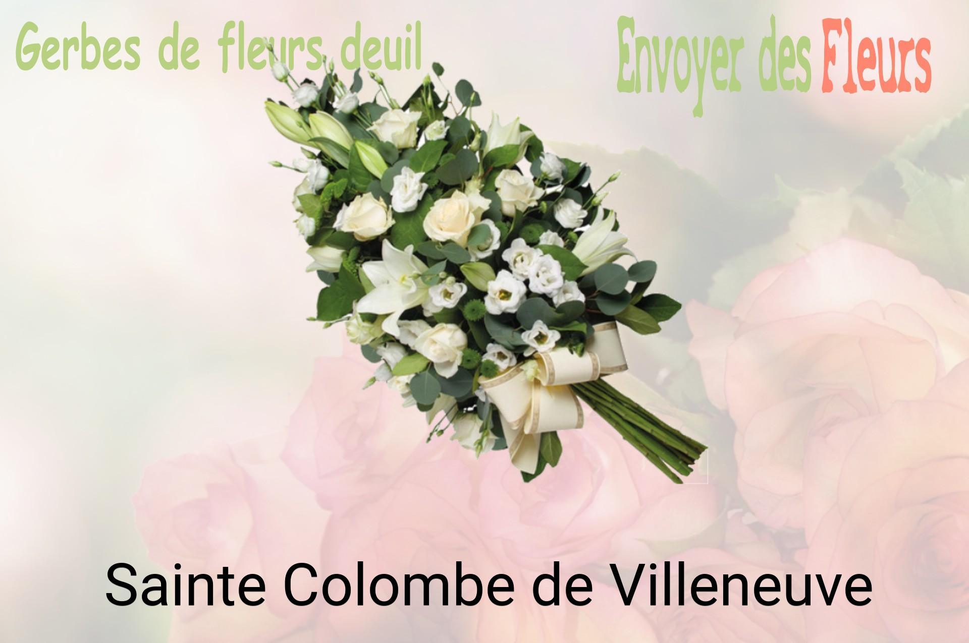 Gerbe de fleurs de deuil livrée à Sainte-Colombe-de-Villeneuve